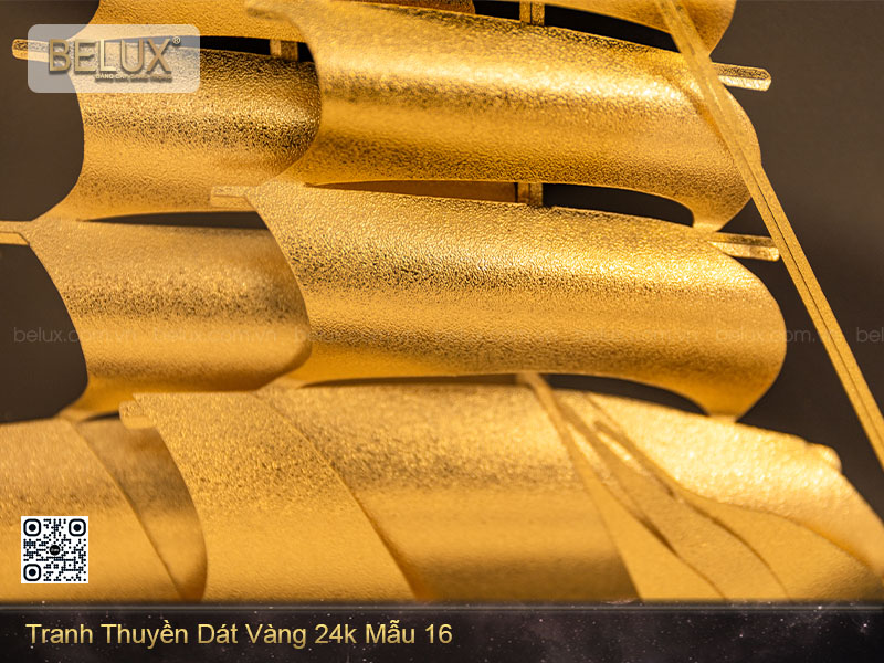 Tranh Thuyền Dát Vàng 24k Mẫu 16